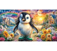 Christmas-Wonderland-with-Animals-and-Gingerbread-Houses Puzzle Game 1000 Pieces Educational Game Challenge Recycled Paper Challenging Puzzles for Relaxation, Creativity & Gift Giving 70x50/1000pcs