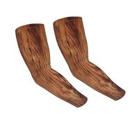 Christmas Wood Arm Sleeves for Men Women Sun Protection Compression Sleeves Cooling Sun Sleeves for Outdoor, Brown Wood Grain, One size