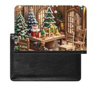 Christmas Wood Passport Holder ID Card Protector Case Holder Travel Pack Unisex-adult Waterproof Passport