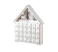 Christmas Wooden Advent Calendar with 24 Storage Drawers,2025 Lighted Countdown to Countd Christmas Decoration,Xmas Calendar