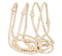 Christmas Wooden Beads - 12 Feet Christmas Garland | Multi-Functional Wreath Farmhouse Home Decor For Year-Round Home Thanksgiving Holiday Wedding Porch Fireplace Cabinet Outside Indoors