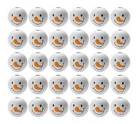 Christmas Wooden Beads, 20MM Colorful Wooden Beads Winter Wooden Beads for, White Christmas Print Wooden Beads Beading and Crafts
