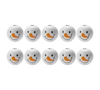 Christmas Wooden Beads for Crafts White Round Wood 10/20/30