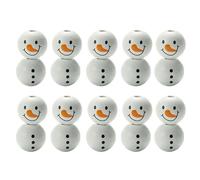 Christmas Wooden Beads Snowman Wood Bead for DIY Crafts Garland Making Winter Christmas Party Farmhouse Decoration