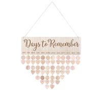 Christmas Wooden Birthday Reminder Calendar Plaque Sign Board Wall Hanging Family Decor Plaque Days to Remember Christmas