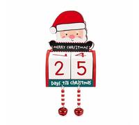 Christmas Wooden Countdown Calendar - Gingerbread Man Hanging Decoration, Days Till Christmas Advent Countdown Sign