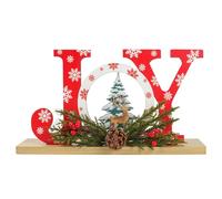 Christmas Wooden Joy Sign Decor,Christmas Tiered Tray Tabletop Decorations Indoor,Cutout Letter Freestanding Xmas Centerpiece Table Joy Sign for Party New Year Winter Holiday Home Fireplace Decor