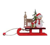 Christmas Wooden Sleigh Decorations 1pc Assemble Sleigh Christmas Tree Ornaments Christmas Wooden Craft for Table Car Room Decor