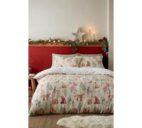 Fusion Christmas Woodland Animals Duvet Set in Multicolor, Size Single | Charlies