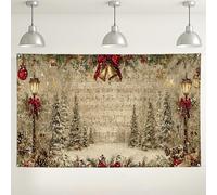 Christmas Woodland Wall Backdrop, Rustic Winter Forest Decorations for Holiday Events, Cozy Indoor/Outdoor Photo Background for Festive Celebrations 71x43 Inch