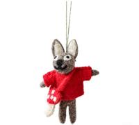 Christmas Wool Felt Hanging Ornaments, Felt Reindeer Christmas Hanging Decoration Handmade For Tree, Wreaths Decorations(Pouch Hamster)