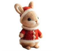 Christmas Wool Felt Santa Claus,Felted Santa Claus bear Rabbit Gingerbread Man Critter Ornament,Great as Christmas Home Decor, Unique & Funny Gift,for DIY Garlands Home Decoration（Finished product）