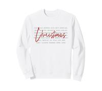 Christmas Word Art Holiday Typography Festive Lettering Sweatshirt