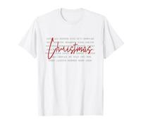 Christmas Word Art Holiday Typography Festive Lettering T-Shirt