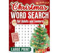 CHRISTMAS WORD SEARCH LARGE PRINT: A Special Word Find Book for Adults and Seniors. 1500+ Words for Your Relaxing Holiday Afternoons. Cute Christmas Gift for Parents and Friends