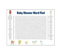 Christmas Word Search Poster, 2 x 3 ft Xmas Fun Word Search Puzzle Poster, Giant Holiday Activity Posters Xmas Words Find Puzzle Decoration for Family Party Travel Holiday (B)