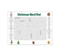 Christmas Word Search Poster Families Interactive Experience for Festive Days Letter Puzzles with Snake Motif Creative Gift for Adults Decorative Educational Game for Cosy (White, 60 x 90 cm)