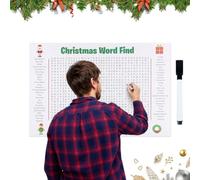 Christmas Word Search Poster, Giant 2 x 3 ft Large Print Wall Puzzle | Festive Party Game for Family Gatherings, 50 Hidden Holiday Words, Matte Paper Activity Chart for Xmas Events