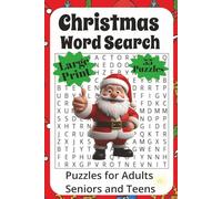 Christmas Word Search Puzzle Book: Large Print Christmas Word Search Puzzle Book for Adults, Seniors and Teens - 55 Easy-to-Read Holiday Brain Games with Solutions