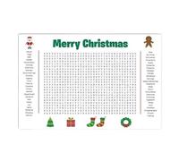 Christmas Word Search Puzzle Poster - 36x24-Inch Interactive Seasonal Holiday Party Game | Christmas Holiday Word Search Wall Poster | for Farmhouse Office School Apartment Hotel Dining Room Living Ro