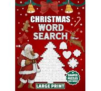 Christmas Word Search - Shaped Puzzles: Word Search Book For Adults Large Print I 101 Puzzles I 1500+ Christmas Words