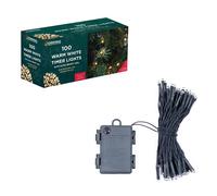 Christmas Workshop 100 LED Battery Operated Timer Lights - Warm White