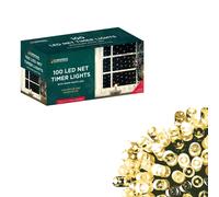Christmas Workshop 100 LED Battery Operated Timer Net Light - W.White