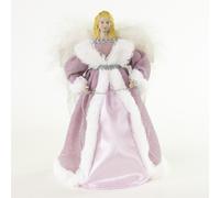 Christmas Workshop 12" Pink & White Dress Tree Top Angel