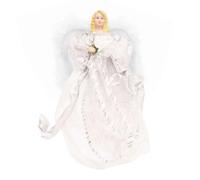 Christmas Workshop 12" White & Silver Tree Top Angel