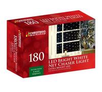 The Christmas Workshop 77810 180 LED Bright White Christmas Net Lights / Curtain Style Window Lights / 8 Different Modes, packaging may vary