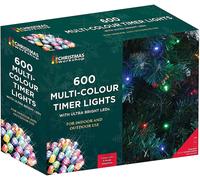 Christmas Workshop 600 LED Battery Operated Timer Lights-Multi Colour