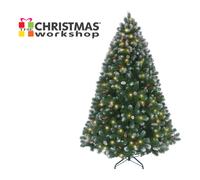 Christmas Workshop 7ft Frosted Pre-Lit Berry Christmas Tree