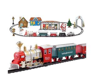 Christmas Workshop 81020 Deluxe Santa’s Express Delivery Christmas Train Set | 330CM Length Track | Realistic Sounds & Light | 26 Piece Set | Battery Operated