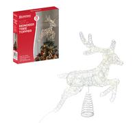 Christmas Workshop Silver Light Up Reindeer Treetopper