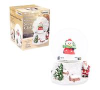 Christmas Workshop Wind up Musical Snowman Snowglobe