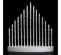 Christmas Workshops 15 LED Aluminium Christmas Candle Bridge Tower, Battery Operated