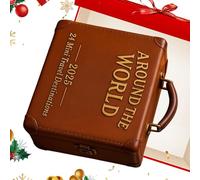 Christmas Worldwide - Acrylic 2D Decoration | Countdown Calendar with Travel Destinations Pendant for 24 Days - for Christmas Tree Rearview Keychain Ad