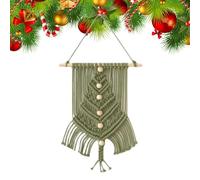 Christmas Woven Macrame - Boho Knot Starter Kit 25x35cm | Christmas Macrame Woven Kit | Christmas Tree Kit, Fun Craft Kit for Living Room, Bedroom