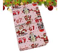 Christmas Wrap, Santa Paper,Christmas Wrap for Krafts, Vibrant Printed Sheets, Easy to Use Wrapping Tool, Decorative Gift Accessory for Birthday, New Year Eve, Party, Home, 27.56x19.69 inches