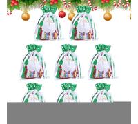 Christmas Wrapping Bags | 8-Piece Christmas Drawstring Wrapping Bags - Home Decorations Party Supplies for Kids Adults Holiday Wedding Tree Classroom Friends Festival