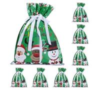 Christmas Wrapping Bags | Party Favors Wrapping Bags for Jewelry 8-Piece | Reusable Stocking Stuffers Party Favors for Jewelry Wedding Treats Snacks Tree Goodie Friends Kids