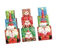 Christmas Wrapping Boxes in White Cardstock with Matte Finish, C | Pre-Creased Folding Structure, Scissors Not Required, Coordinated Packaging for Preparing Christmas Presents