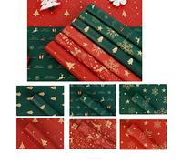 Christmas Wrapping Paper - 6 Pcs 27.5 x 19.7 Inch Premium Recyclable Eco Friendly Xmas Gift Wrap Sheets 6 Different Xmas Patterns (Green and Red)