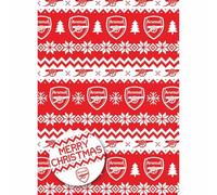 CHRISTMAS WRAPPING PAPER ARSENAL FC CHRISTMAS WRAP FOR GIFTS FOOTBALL 2 SHEETS 2 TAGS WRAP