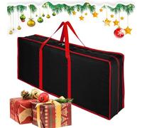 Christmas Wrapping Paper Bag - Zipper Case, Robust Storage Case, Versatile Transport for Paper Ribbons Bows Stickers Party Holiday Decoration Travel