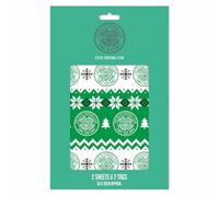 CHRISTMAS WRAPPING PAPER CELTIC FC CHRISTMAS WRAP FOR GIFTS FOOTBALL 2 SHEETS 2 TAGS WRAP