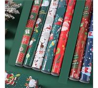 Christmas Wrapping Paper Christmas Wrapping 74 X 50CM 7pcs Art Paper Material Featuring Patterns Of Tree,Snowman Santa Claus Deer(Color 07-1 of each color)
