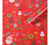 Christmas Wrapping Paper Christmas Wrapping 74 X 50CM 7pcs Art Paper Material Featuring Patterns Of Tree,Snowman Santa Claus Deer(Color 01)
