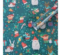Christmas Wrapping Paper Christmas Wrapping 74 X 50CM 7pcs Art Paper Material Featuring Patterns Of Tree,Snowman Santa Claus Deer(Color 06)