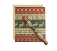 Christmas Wrapping Paper Christmas Wrapping Paper Art Aesthetics Floral Sweater Pattern Packaging Paperkraft Flower Present(Color 1)